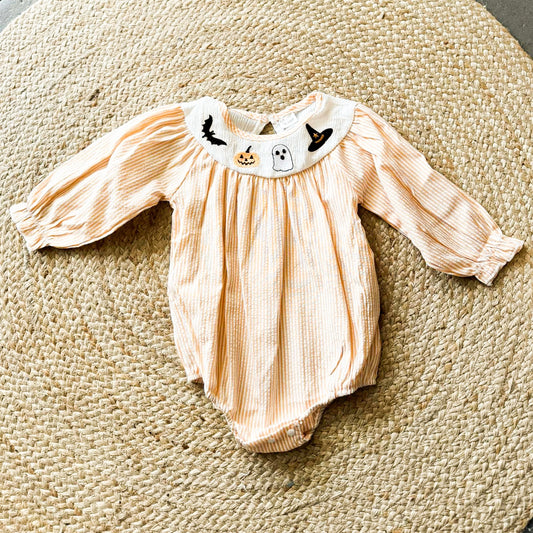 Smocked Halloween Romper