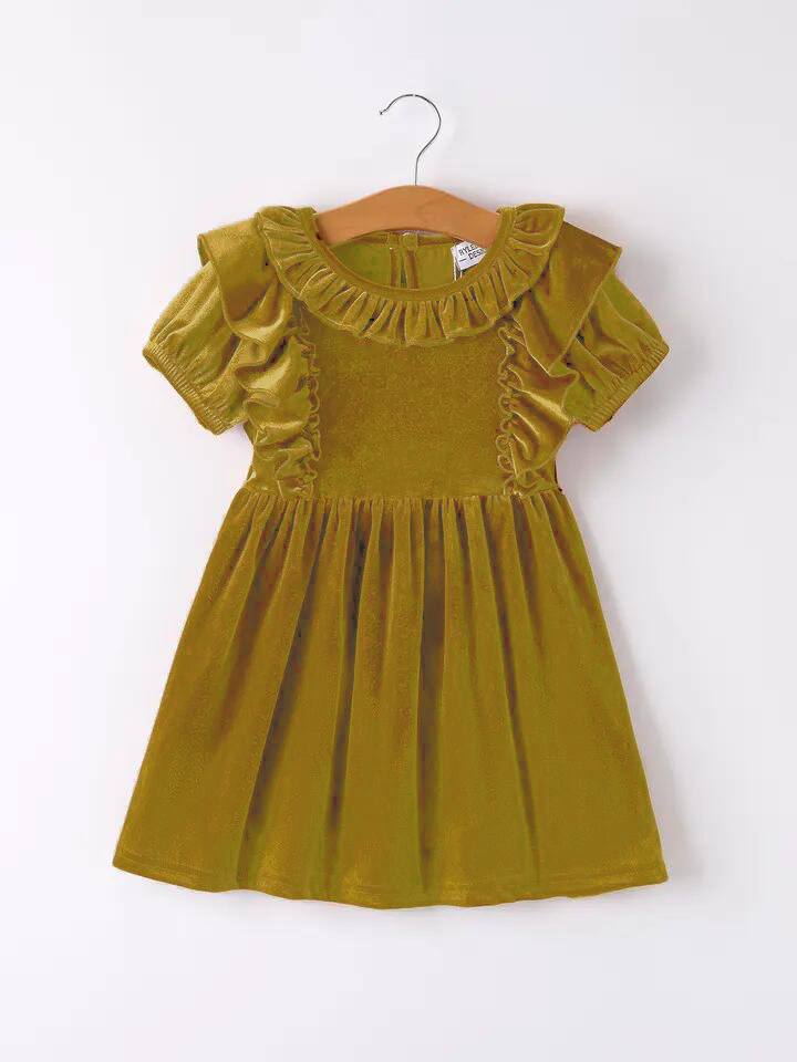 Autumn Velvet Girls Dress