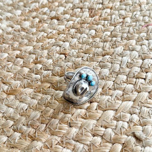 Kingman Turquoise Cowboy Hat Ring
