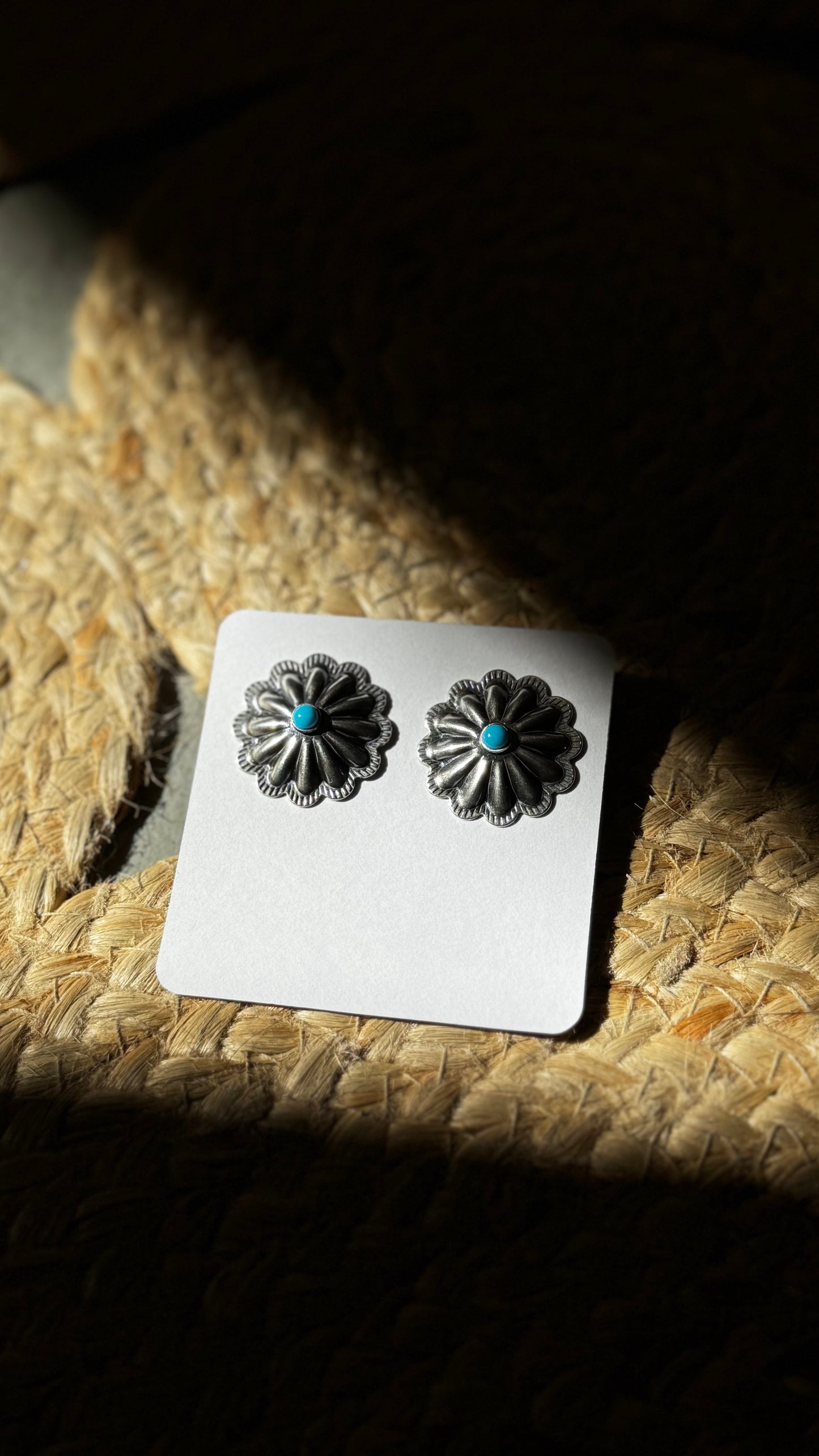 Sterling Silver Kingman Turquoise Stud Earrings