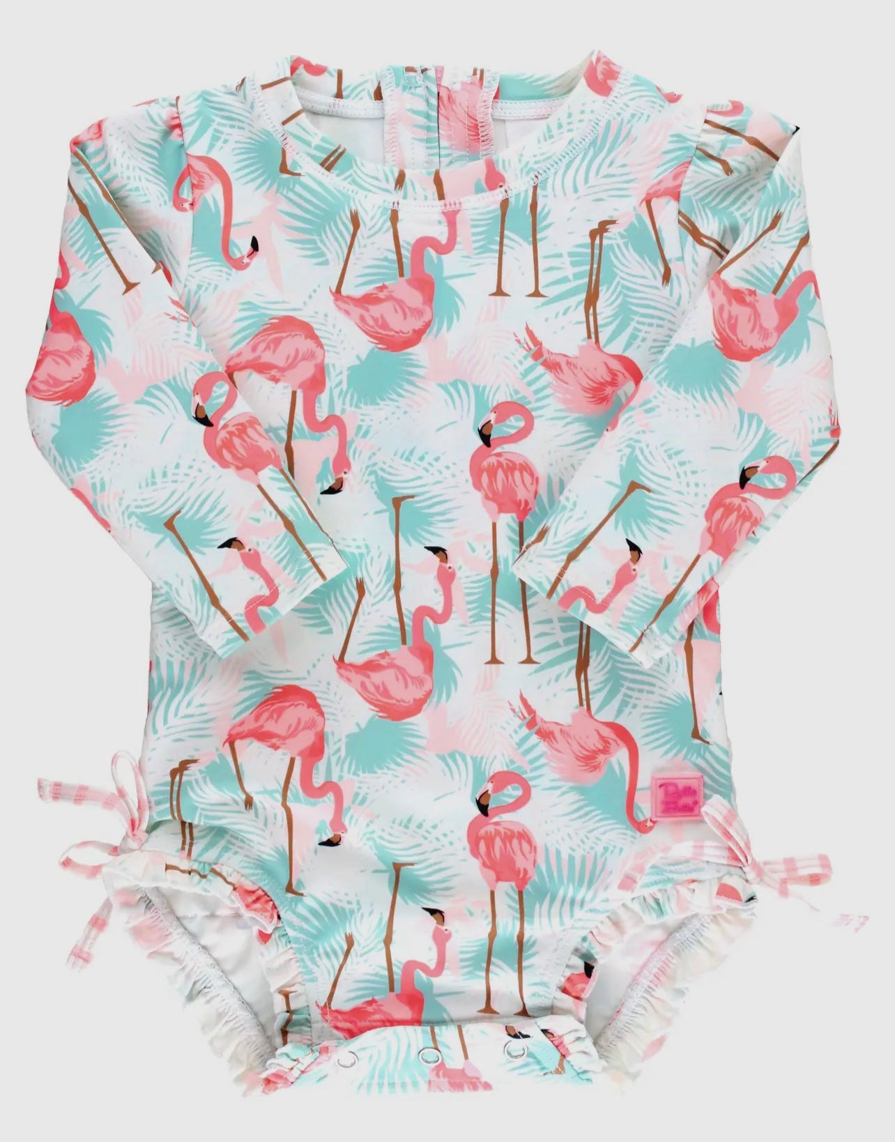 Vibrant Flamingo Long Sleeve One Piece