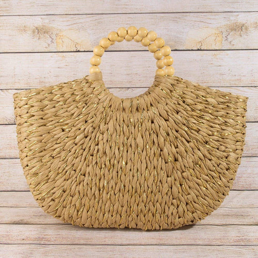 Half Moon Rattan Bag