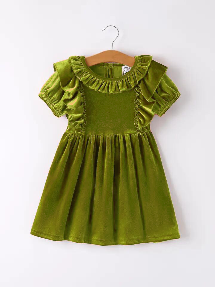 Autumn Velvet Girls Dress