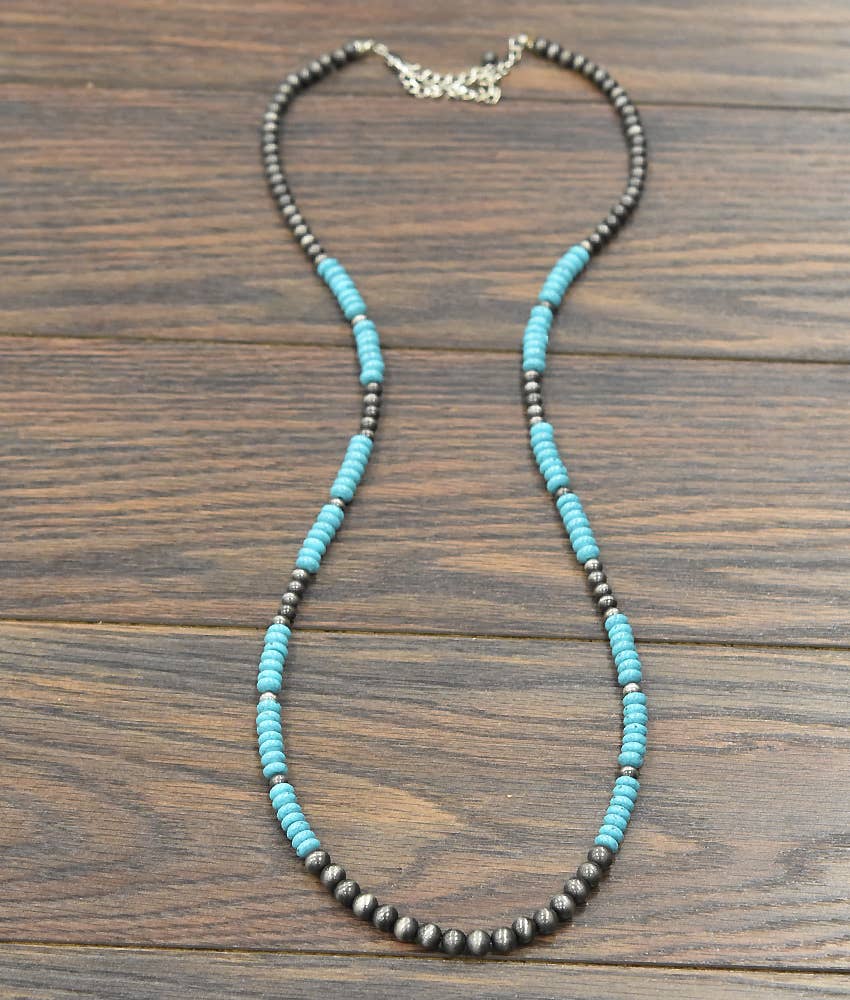 733525, Handmade 36" Navajo Bead Necklace