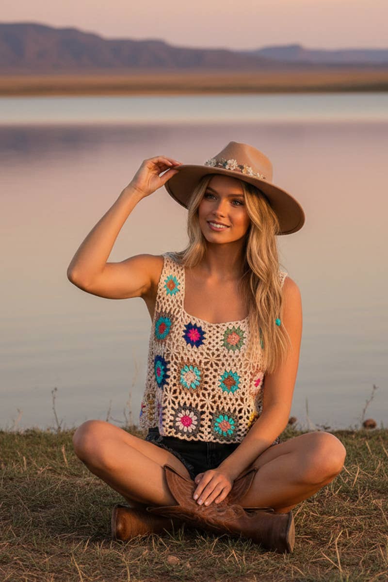 Granny Square Crochet Top