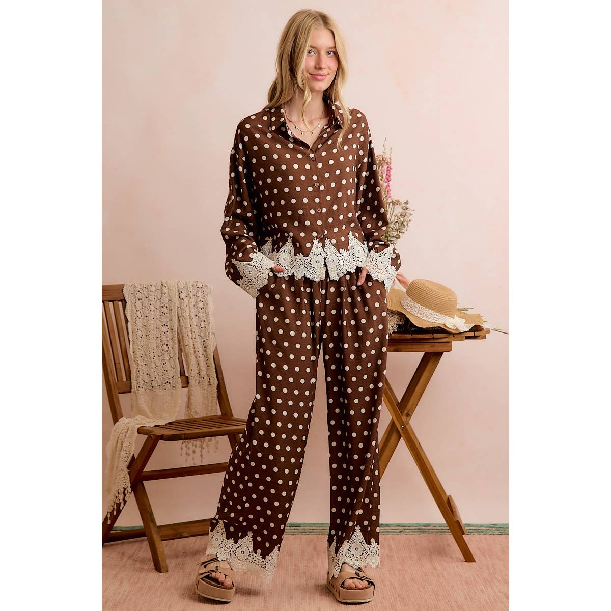 POLKA DOT LACE SET