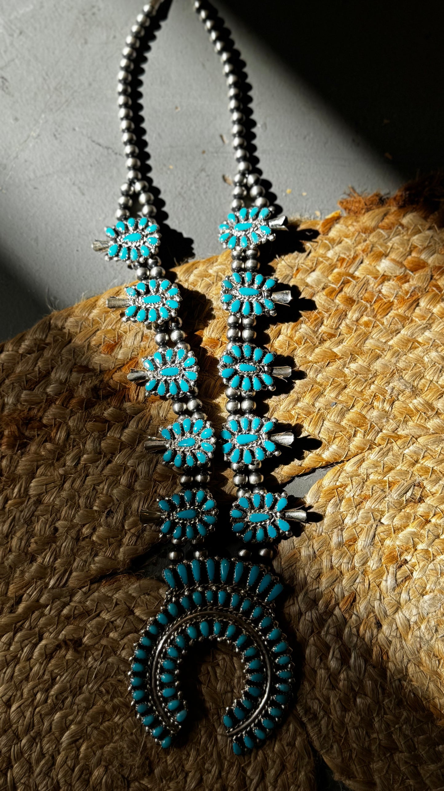 Navajo Handmade Turquoise Necklace Set