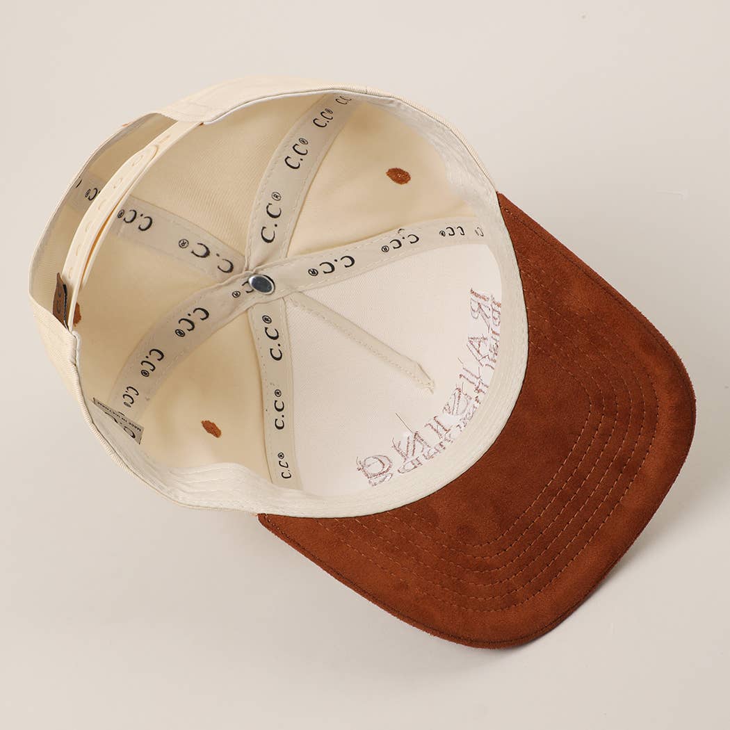 RAISING BELIEVERS Suede Two-Tone Trucker Hat