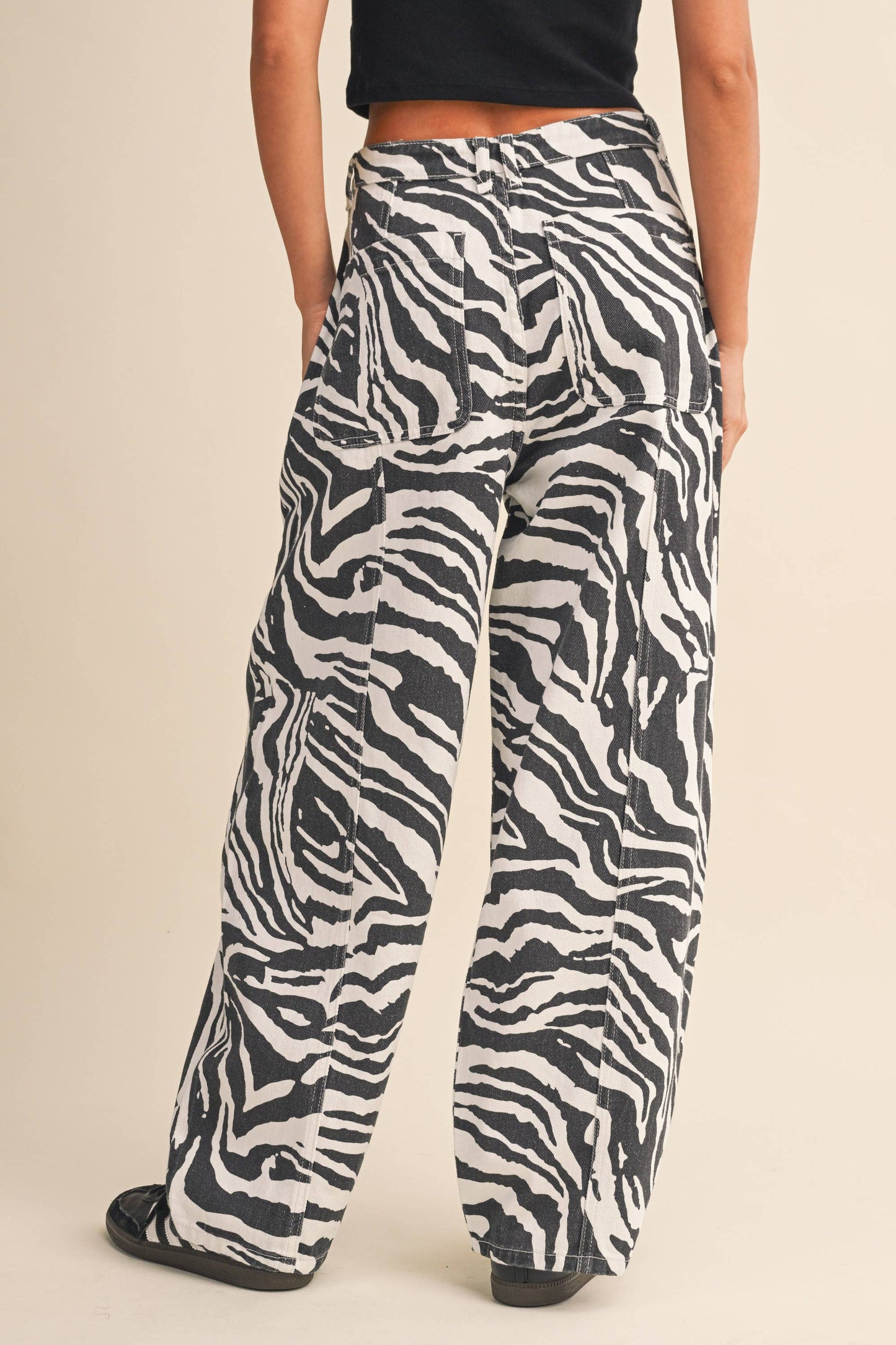 Zebra Barrel Pants