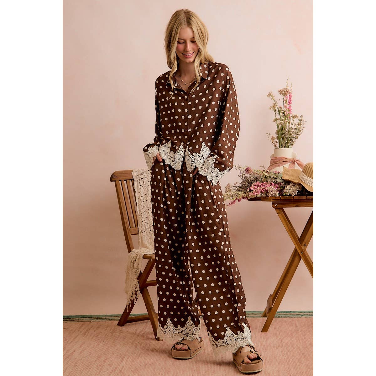 POLKA DOT LACE SET