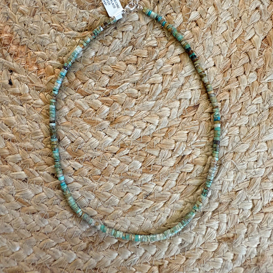 Green Turquoise beaded necklace