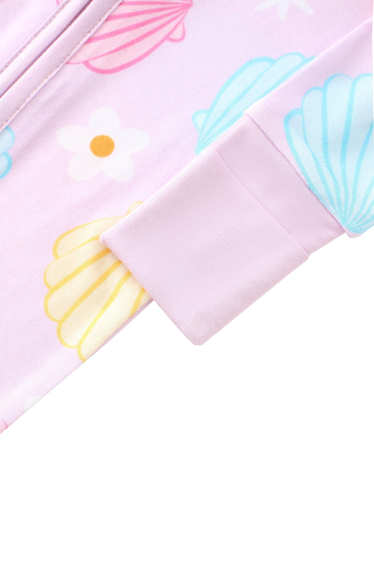 Colorful Seashell Bamboo Baby Convertible Zippy Romper