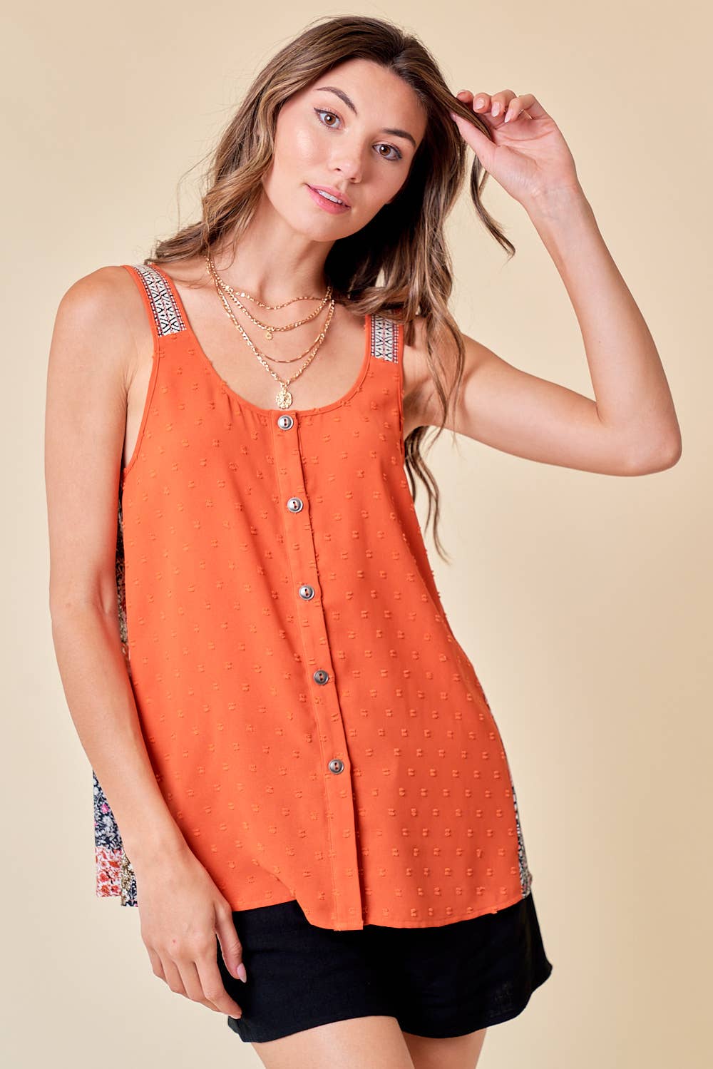 Jacquard Strap Button Down