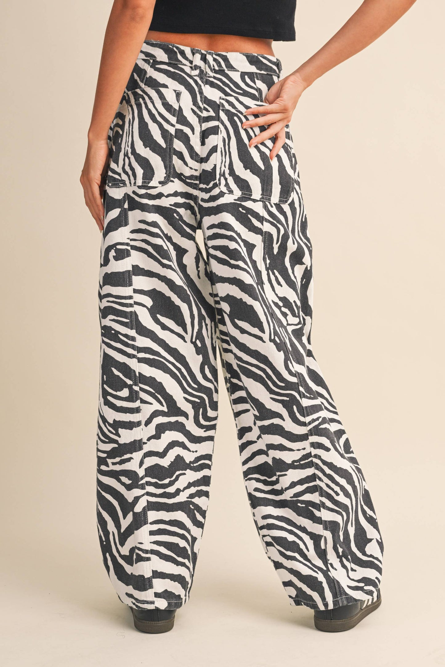 Zebra Barrel Pants
