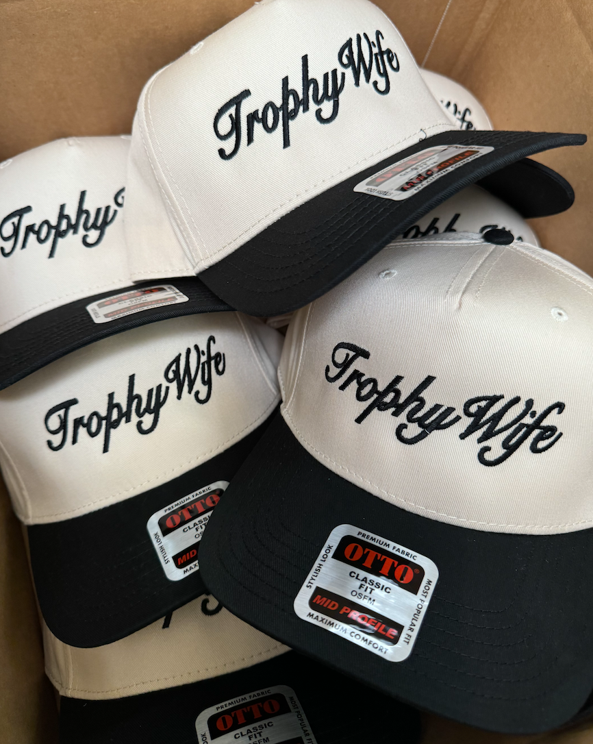 Trophy Wife - Black Vintage Trucker Hat