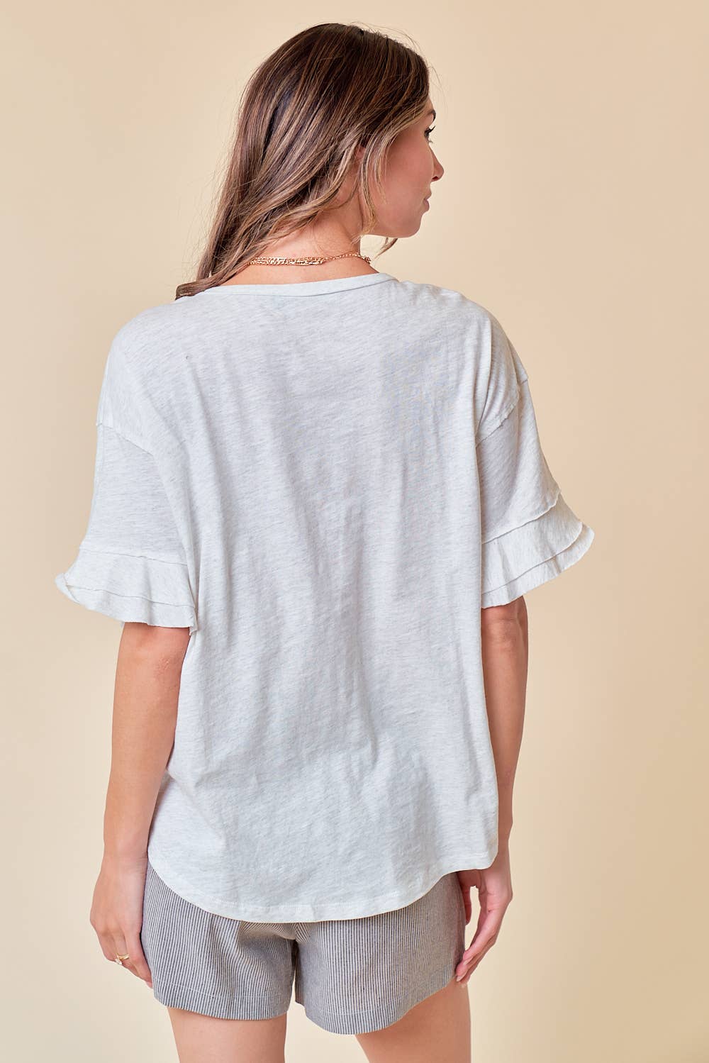 Drop Shoulder Knit Top
