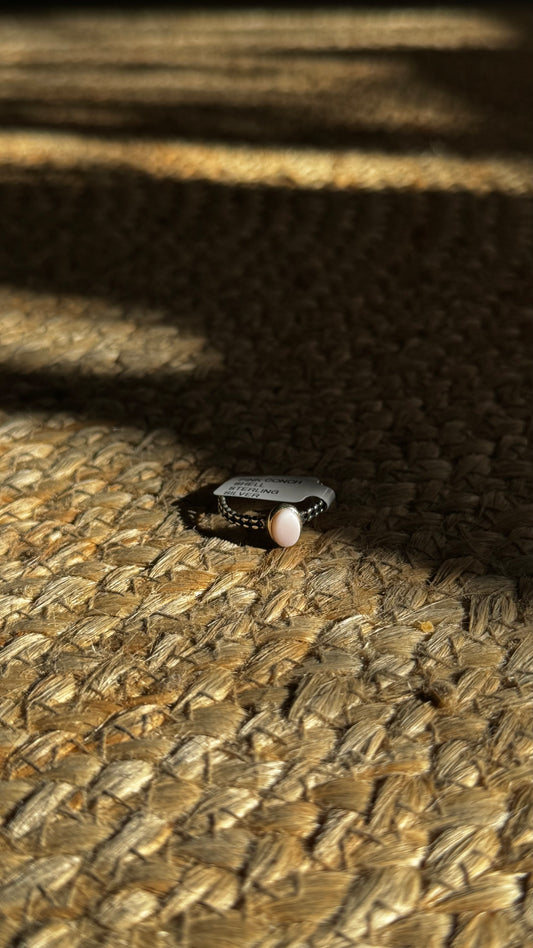 pink conch shell ring