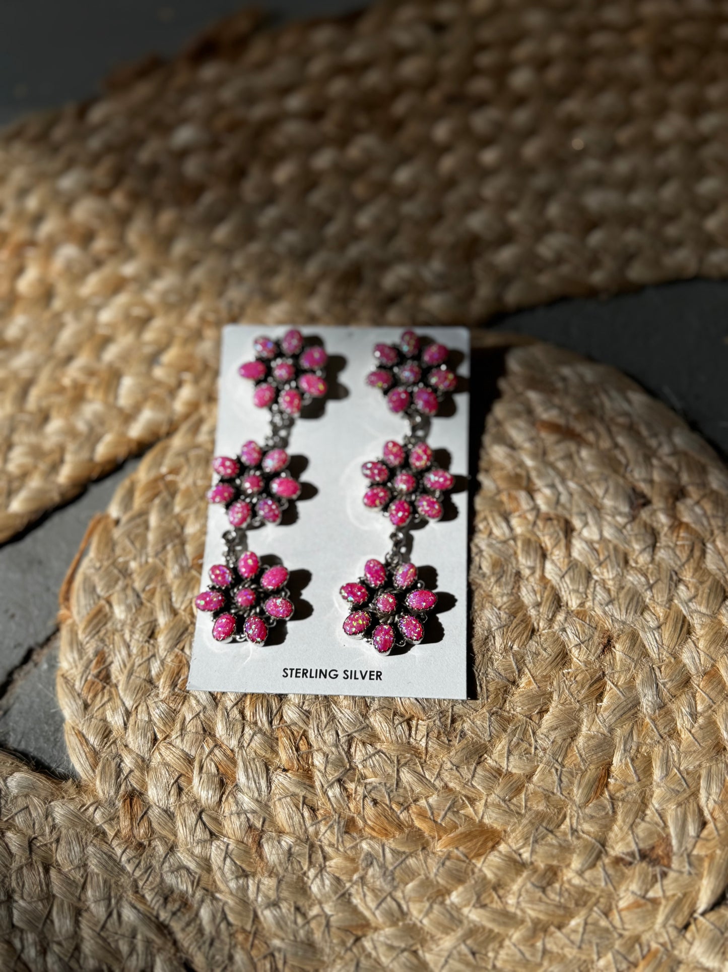 Pink Opal 3 Tier Earring