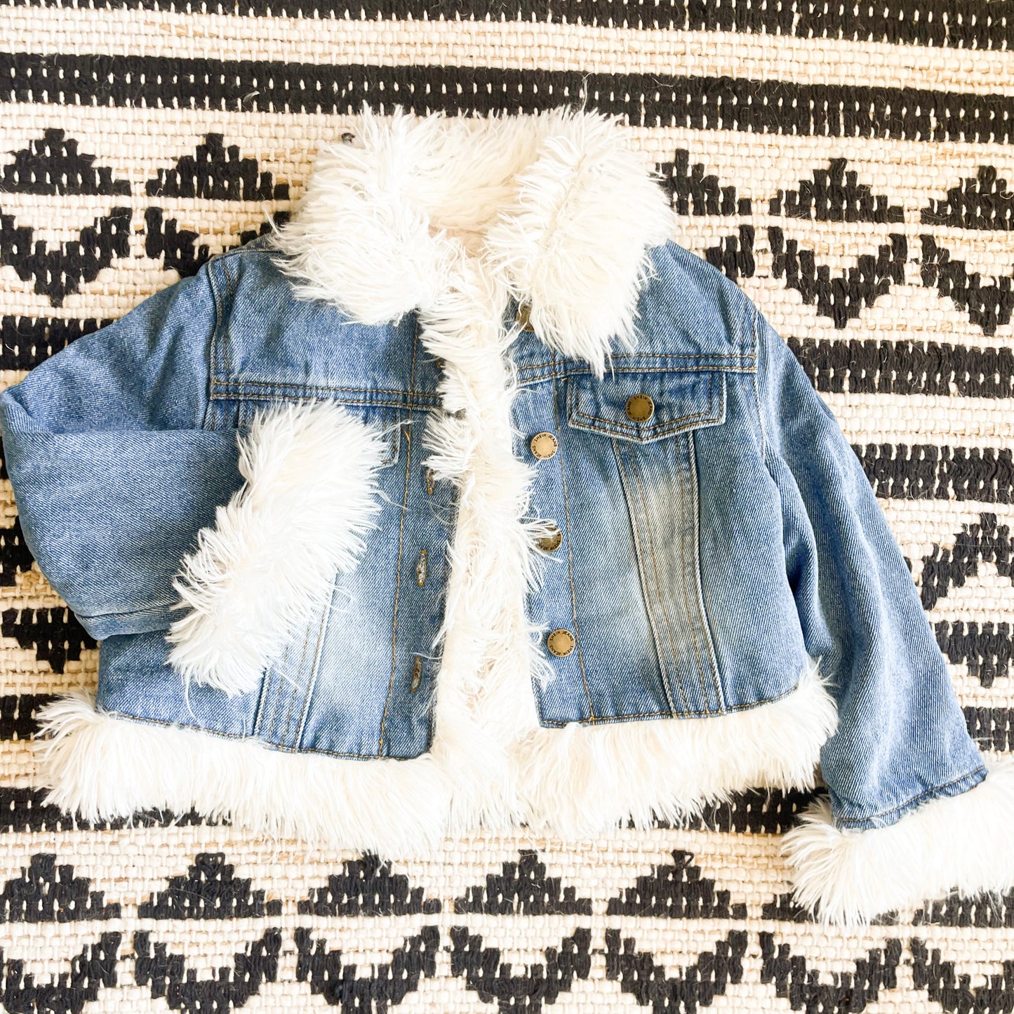 Denim Fuzzy Lined Jacket