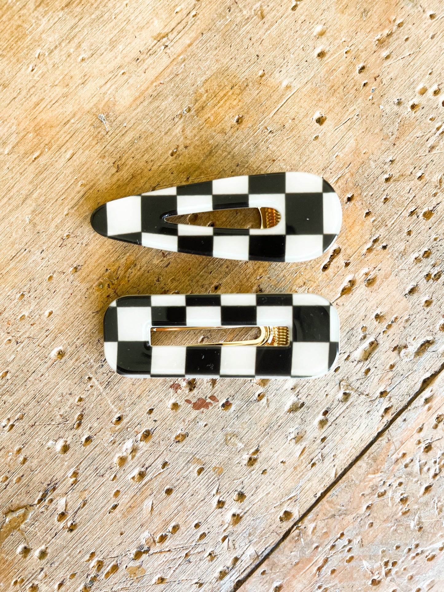 Checkered Barettes