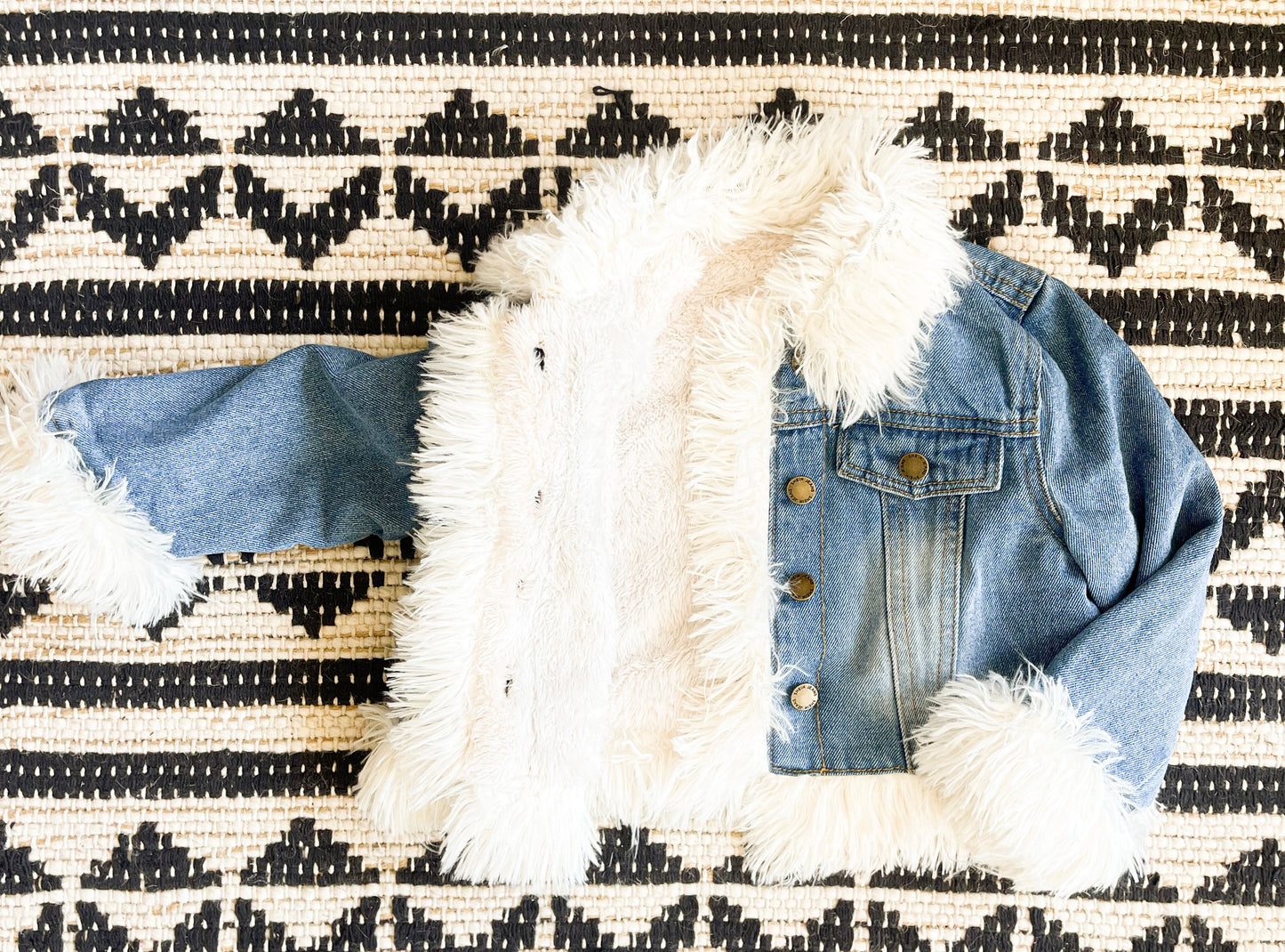 Denim Fuzzy Lined Jacket