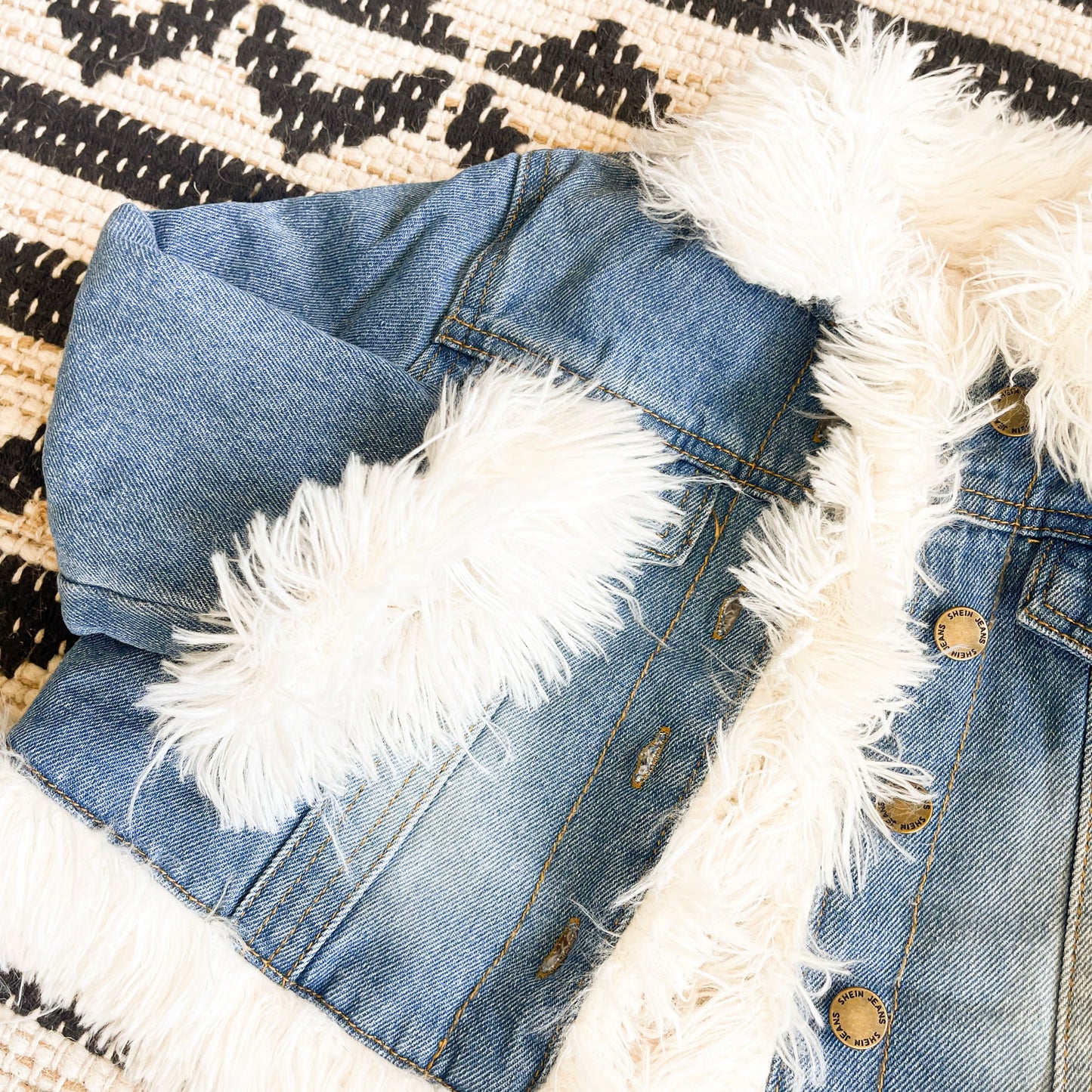 Denim Fuzzy Lined Jacket