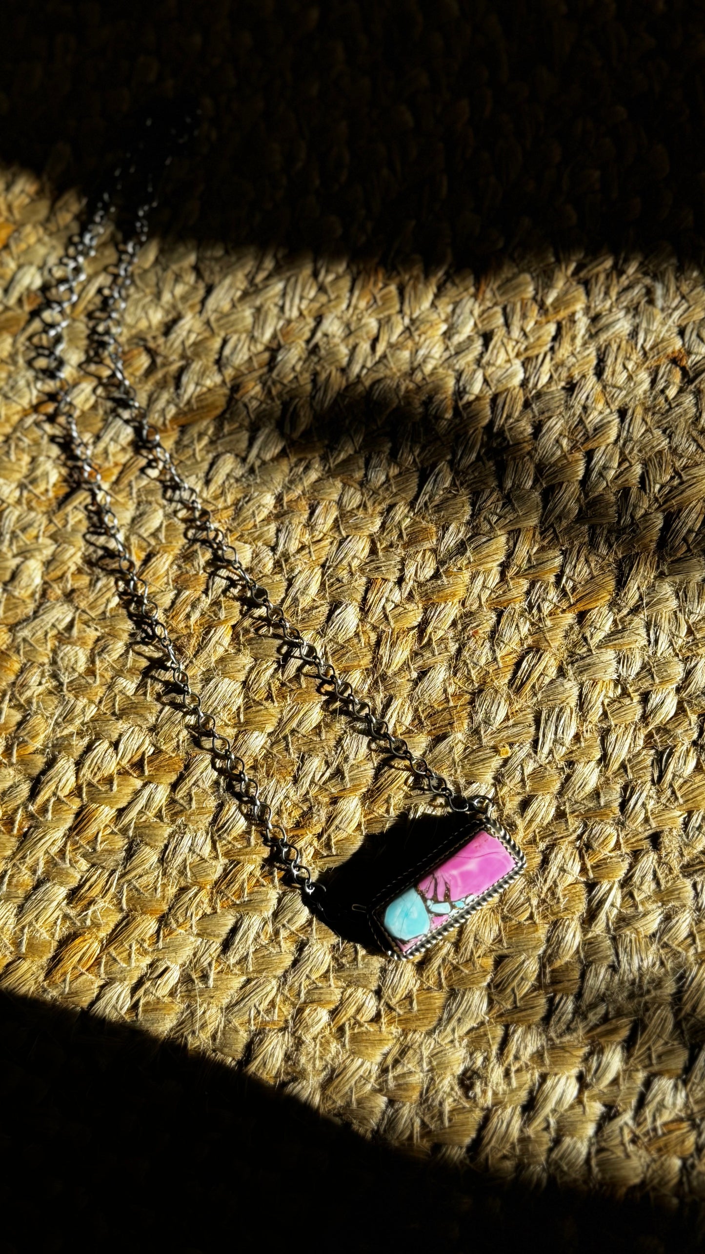 handmade cotton candy bar necklace