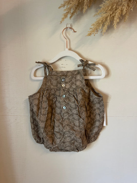 Light brown Eyelet onesie