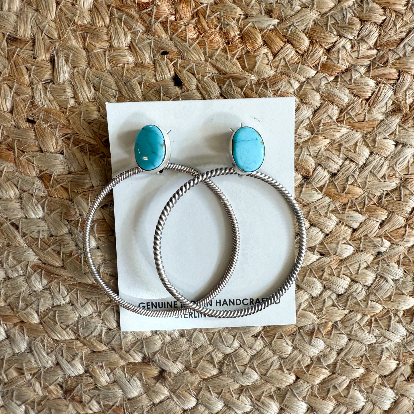 handmade kingman turquoise earring