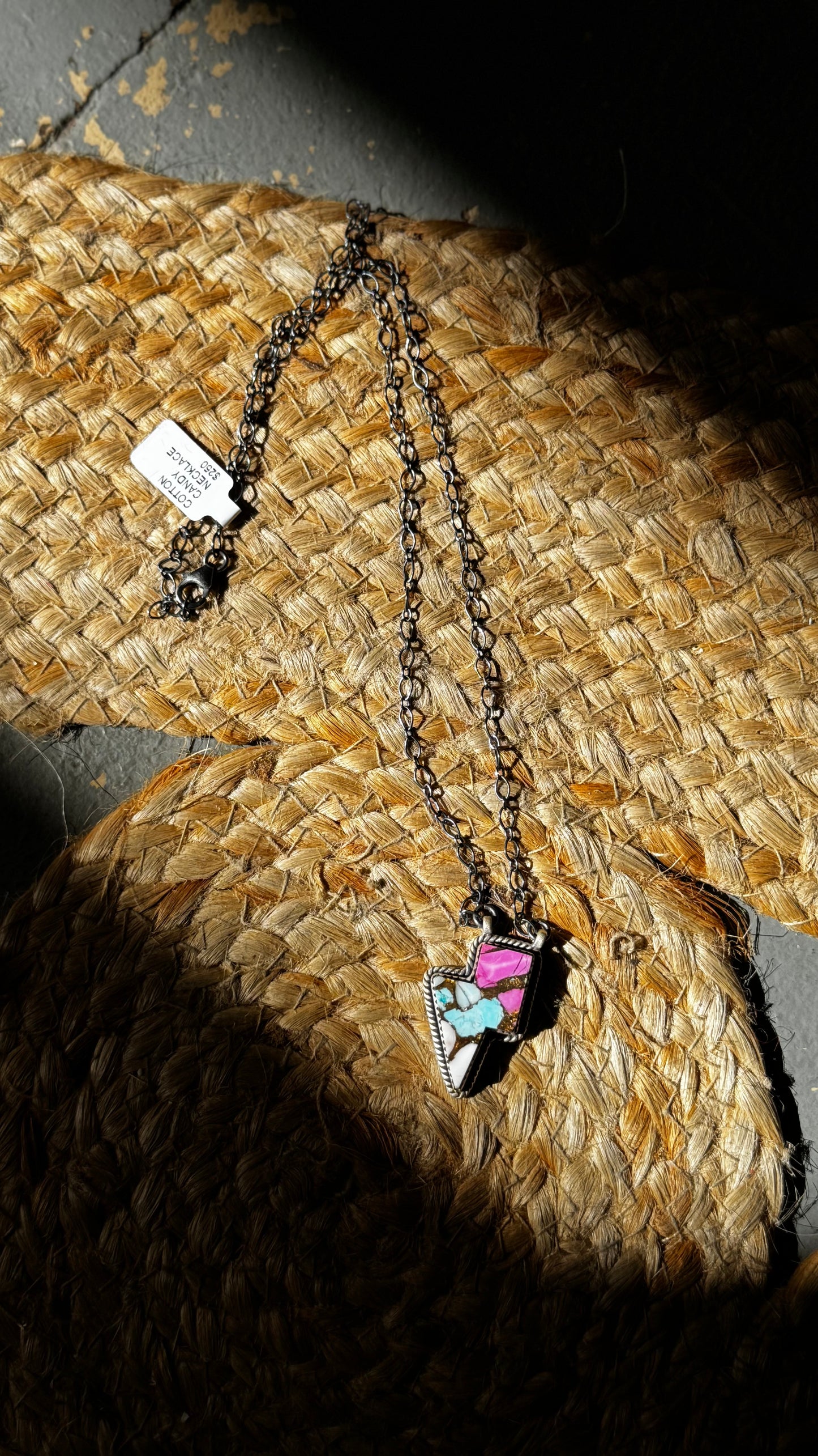 Cotton Candy Lightning Strike Necklace
