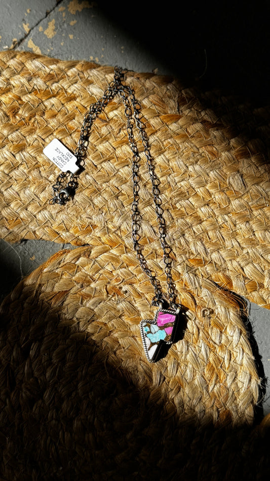 Cotton Candy Lightning Strike Necklace