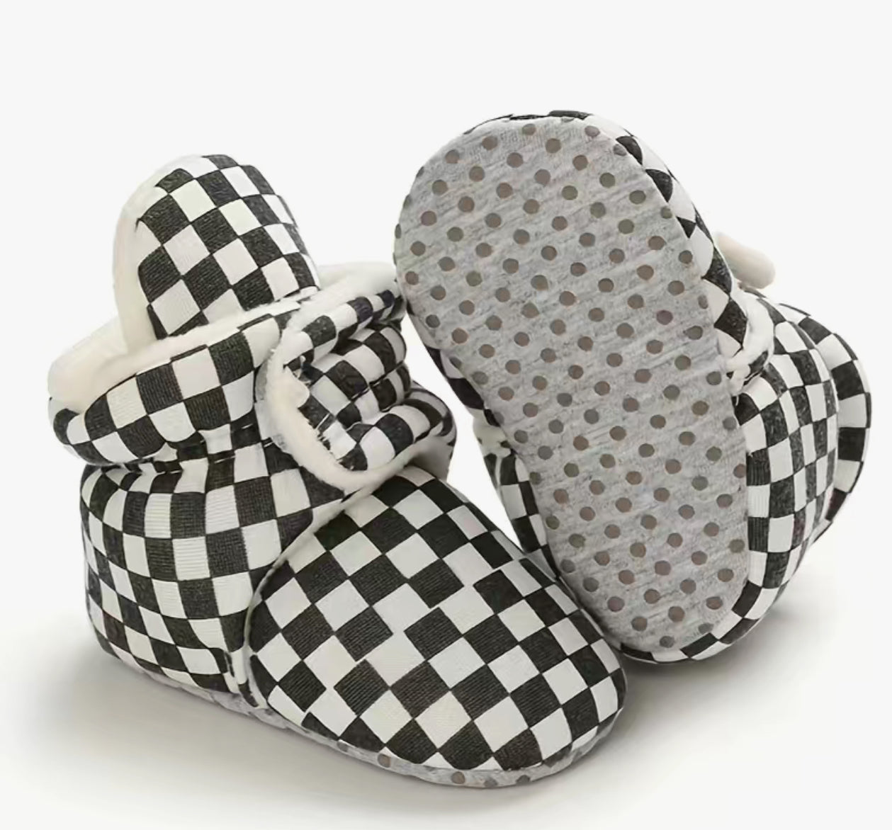 Checkered booties