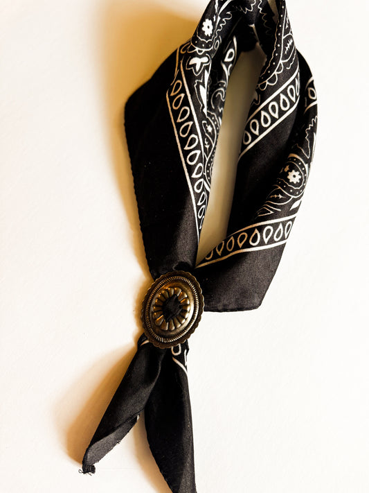 Midnight Rodeo Concho Bandana Necklace