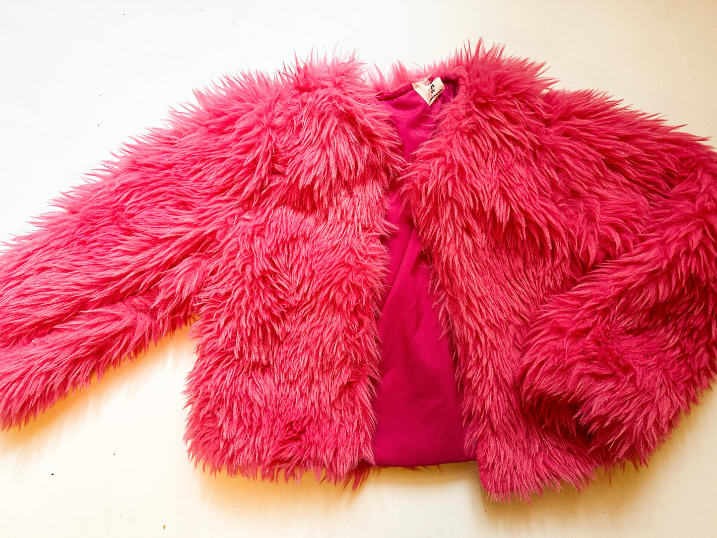 Hot Pink Kids Fuzzy Jacket