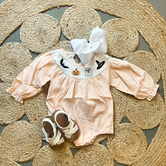 Smocked Halloween Romper