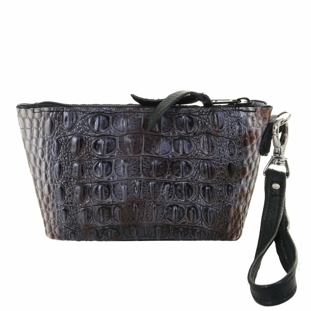 SMP14- Zebra Crocodile print small makeup pouch