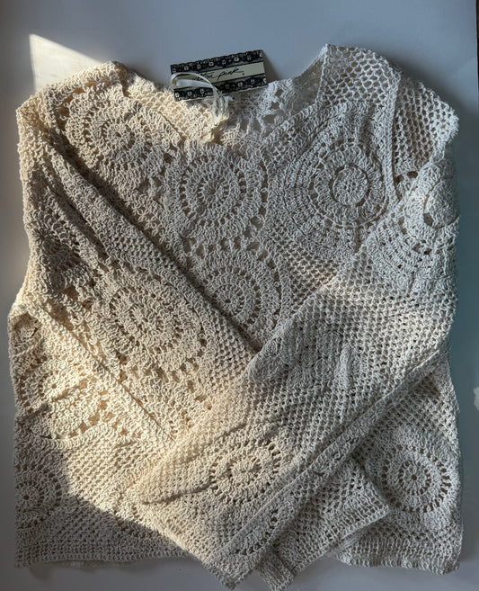 Creme Crochet sweater