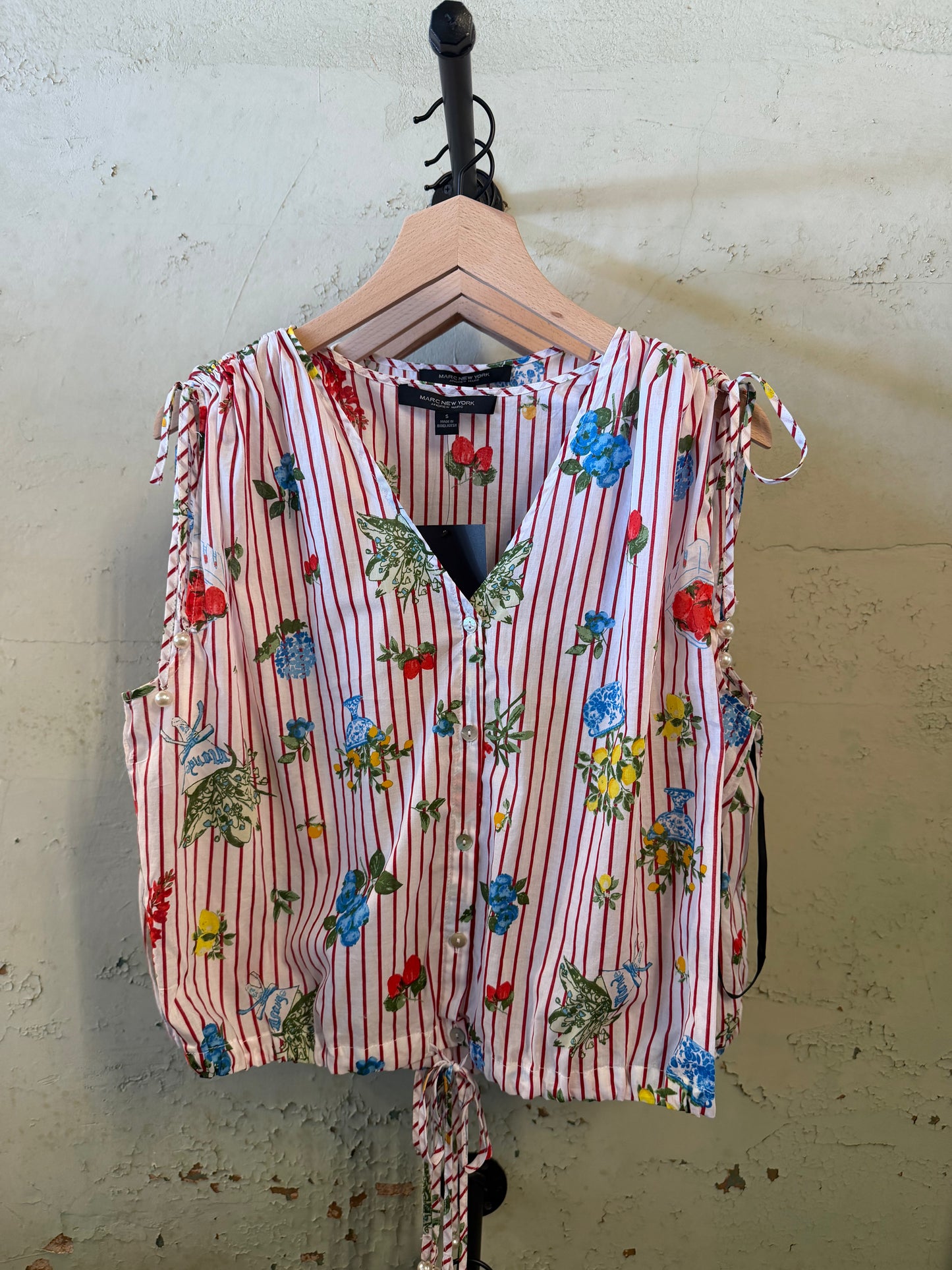 Striped French Girlie Top