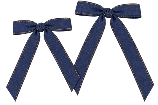 Denim bow set