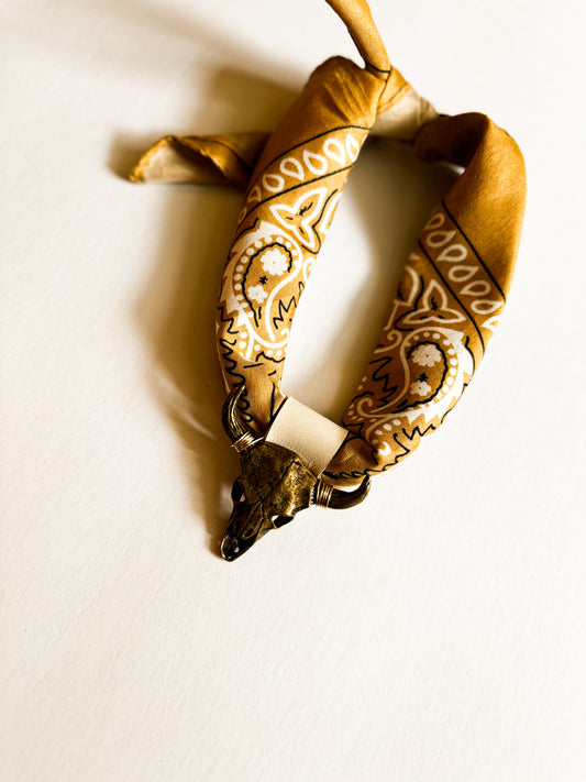 Golden Ranch Steerhead Bandana Necklace