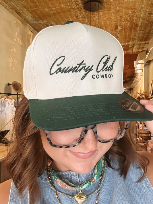 COUNTRY CLUB COWBOY CANVAS TRUCKER HAT