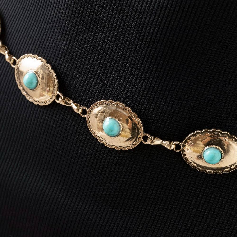 Turquoise Concho Belt