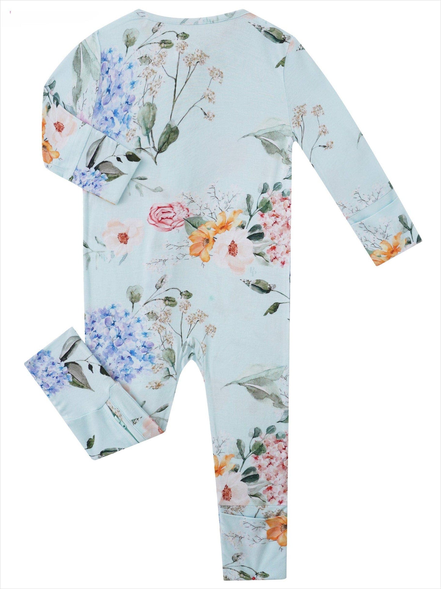 Hydrangea Bamboo Baby Convertible Zippy Romper
