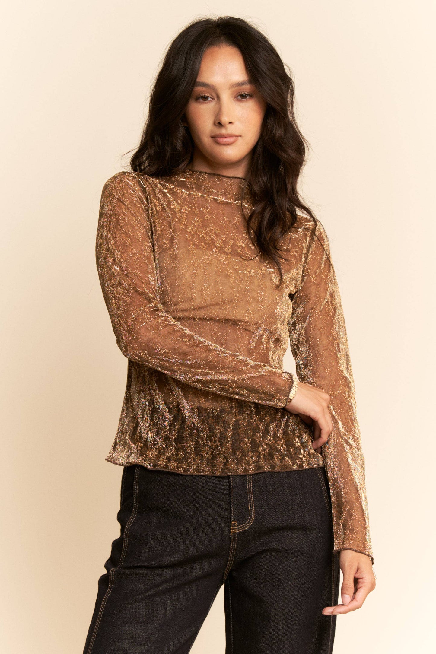 The Gold Shimmer Top
