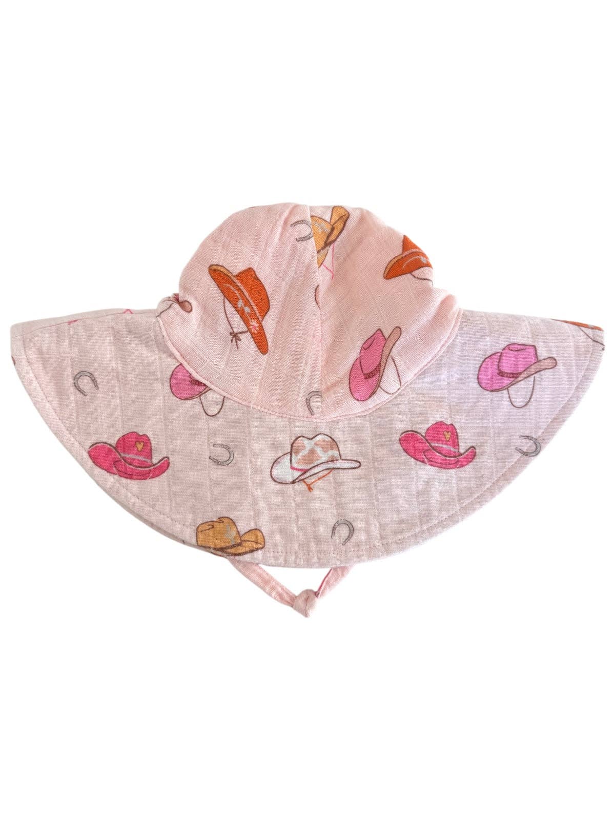 Western Pink / Muslin Wide Brim Sunhat