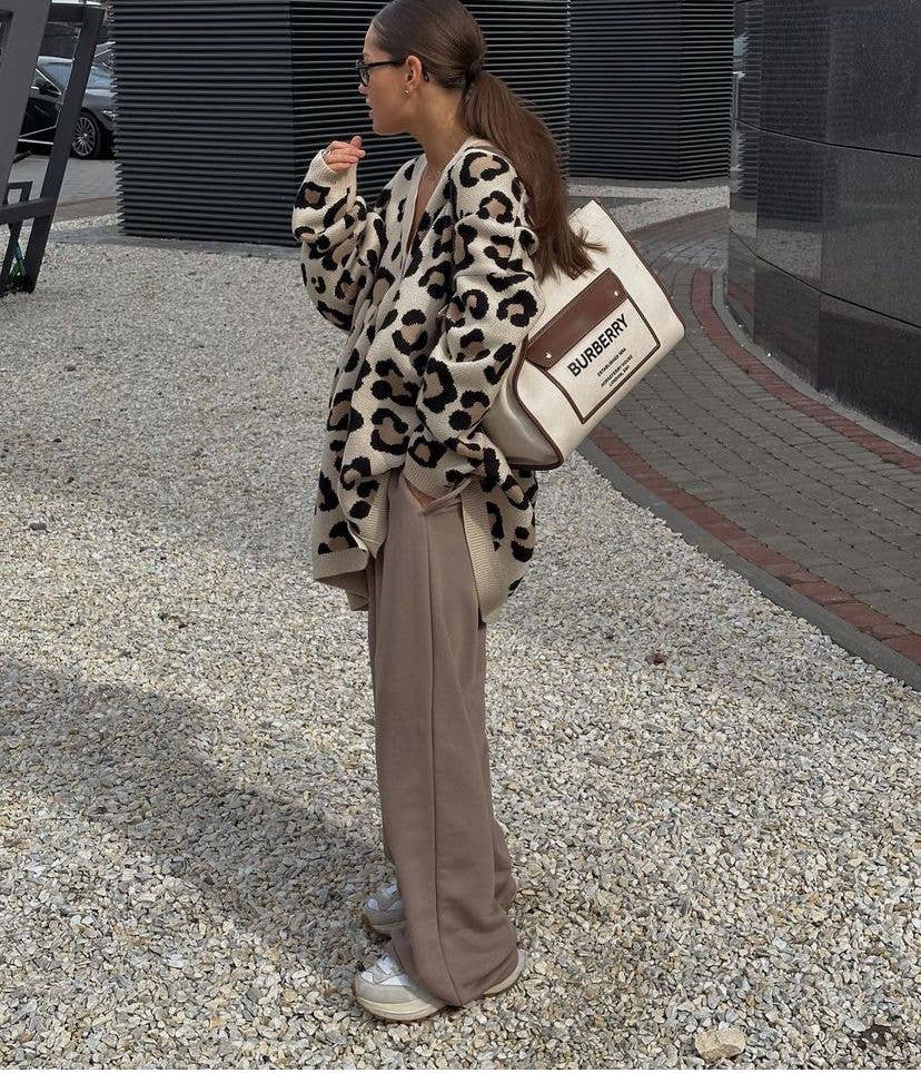 Oversize Leopard Cardigan