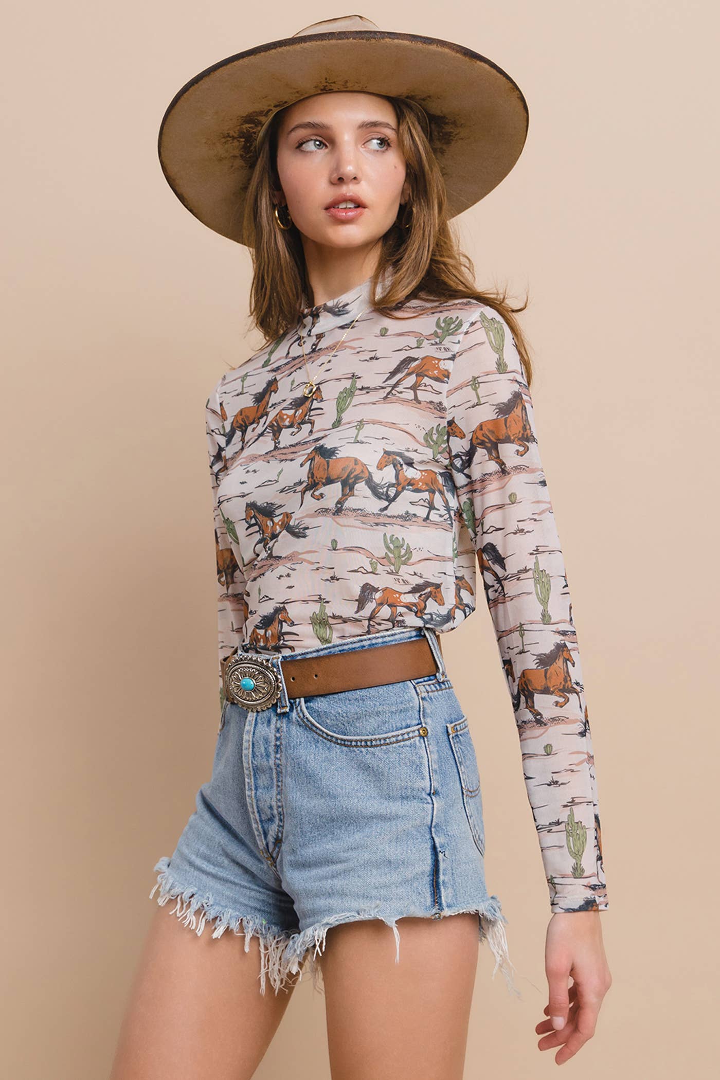 West Texas Mesh Top