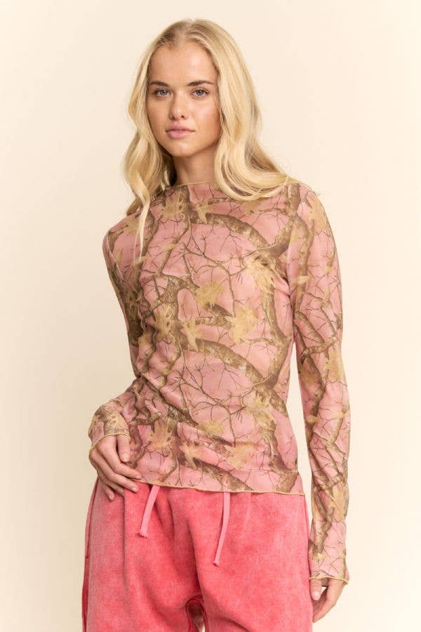 TREE CAMO MESH TOP