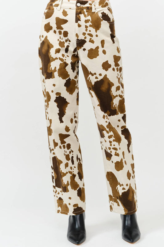 Cowhide Print Pants