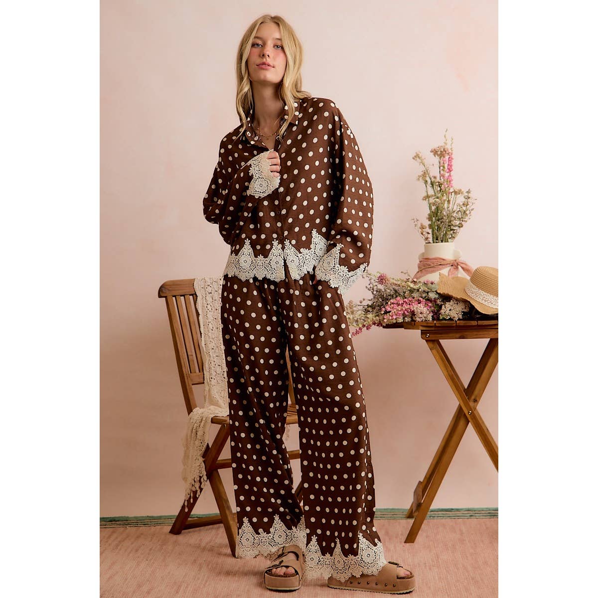 POLKA DOT LACE SET